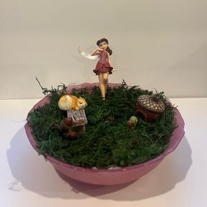 Fairy Garden in Floral Bowl